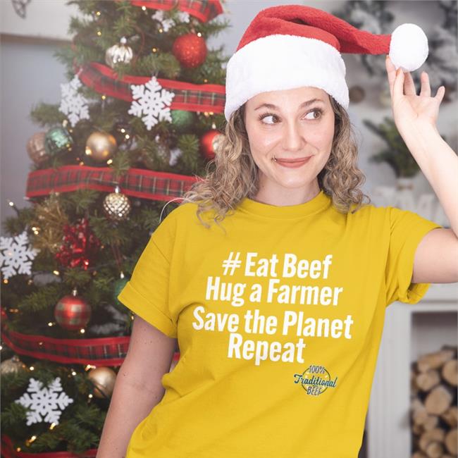 Free The Nipple Eat Beef Hug A Farmer Save The Planet Repeat 100% Traditional Beef T Shirt Freethe74462554