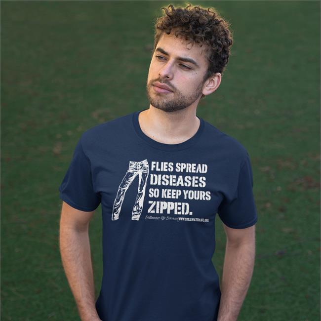 Flies Spread Diseases So Keep Yours Zipped Tees Disturbingshirt