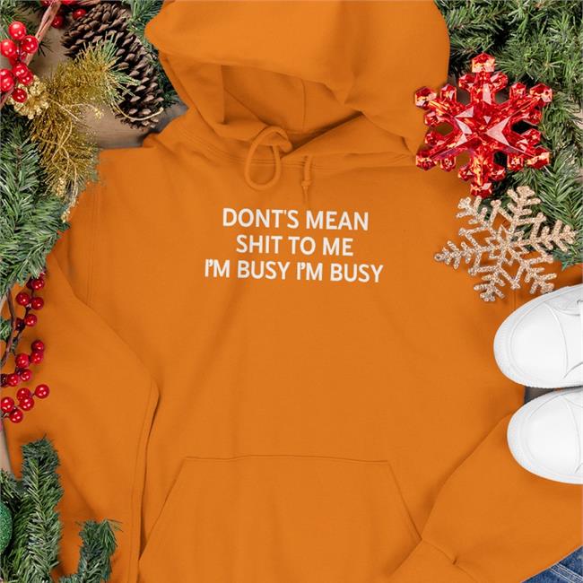 Don't Mean Shit To Me I'm Busy I'm Busy Hoodie
