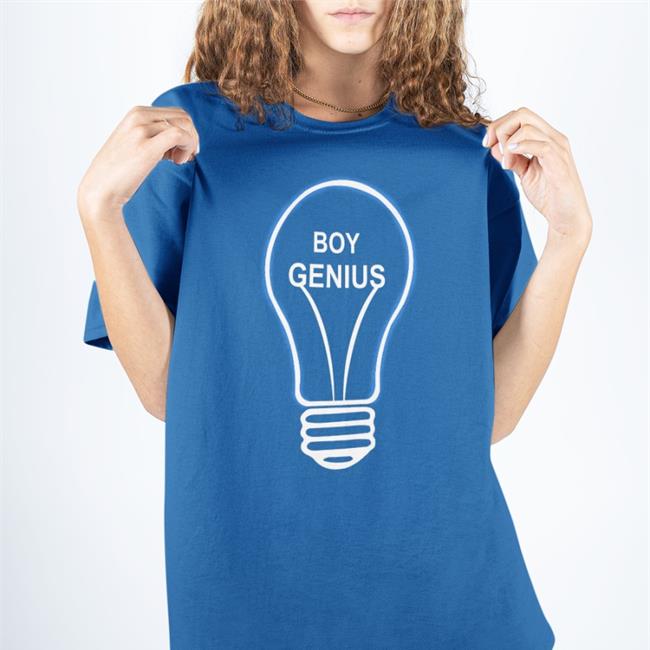 Alicia Pheebeebridgers Boy Genius Shirts Blue