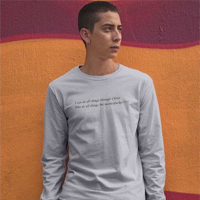 Shirts That Go Hard I Can Do All Things Through Christ Who Strengthens Me Motherfucker Hoodie White