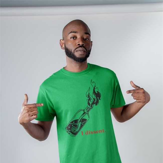 I Dissent Tee Shirt Bright Blue Ink