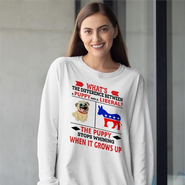 What's The Difference Between A Puppy And A Liberal Tee Cryptochronic1776