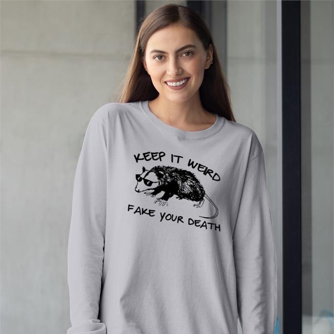 Goodshirts Possum Keep It Weird Fake Your Death Hoodie