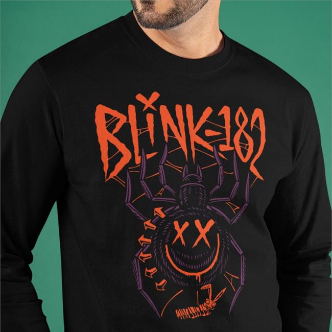 Blink182 Merch 2022 Halloween Blink 182 Long Sleeve T Shirt Black