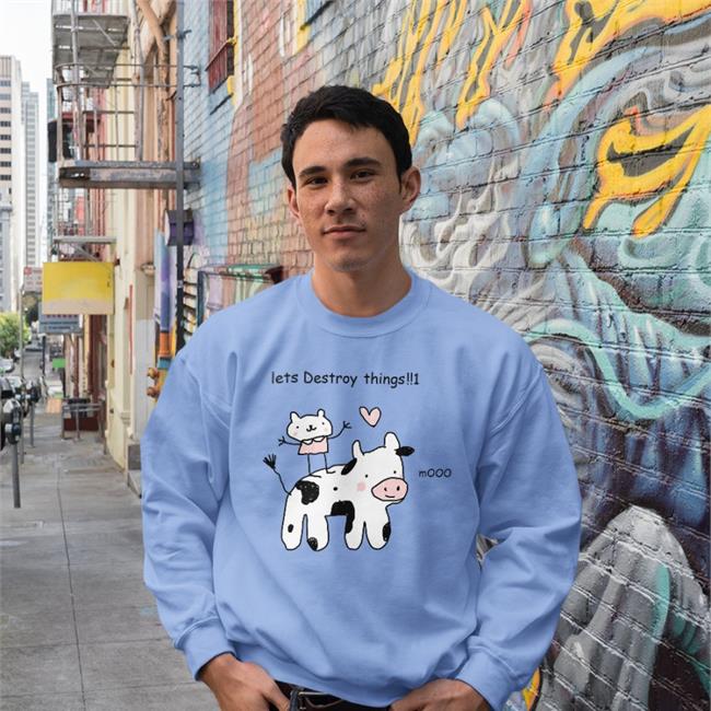 White Lets Destroy Things Shirt Stinkykatie