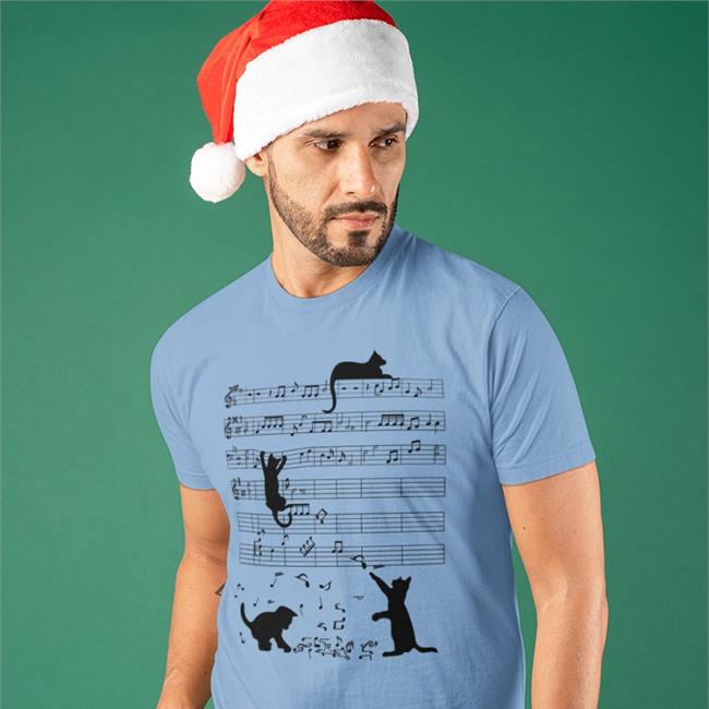 Preston Lanier Cute Cat Kitty Playing Music Note Clef Musician Art Hoodie