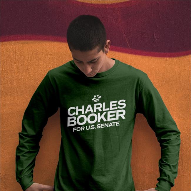 Charles Booker Wearing Charles Booker For Us Senate Tee Booker4ky