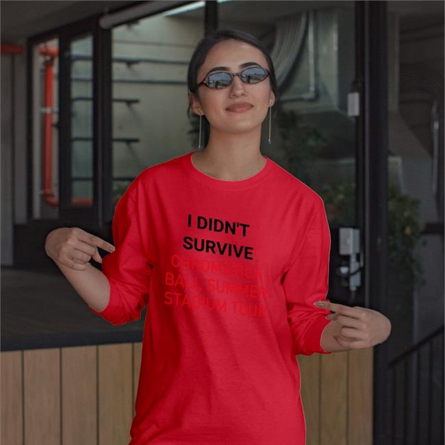 Piercespears I Didn't Survive Chromatica Ball Summer Stadium Tour Hoodie White