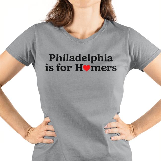 Cindy Webster Philadelphia Is For Homers Tee Shirt Grey Sport