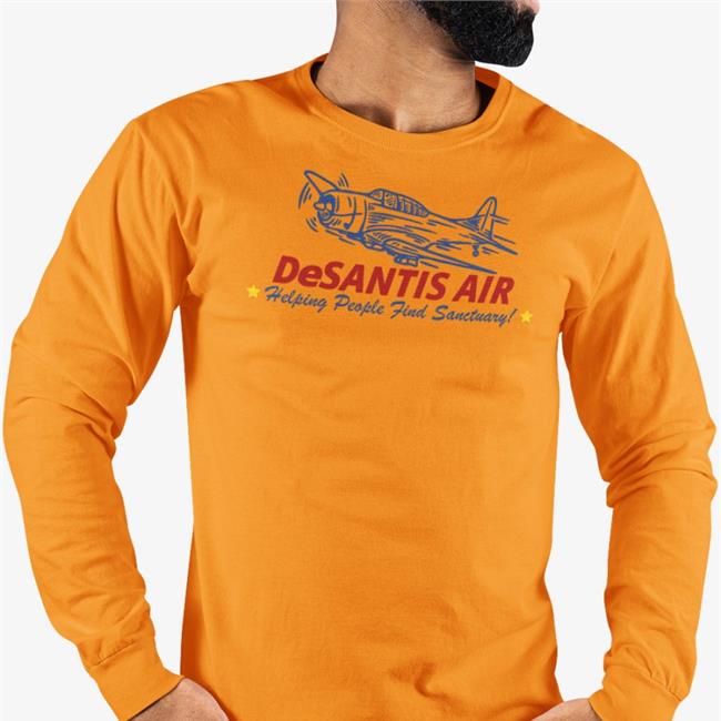 Official Hodgetwins Store Desantis Air Helping People Find Sanctuary Shirt White