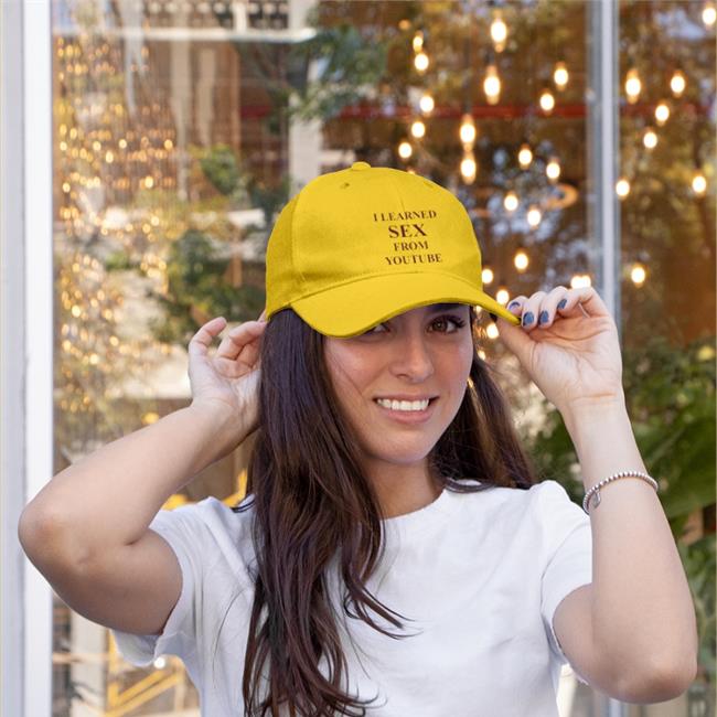 Shirts That Go Hard I Learned Sex From Youtube Embroidered Hat