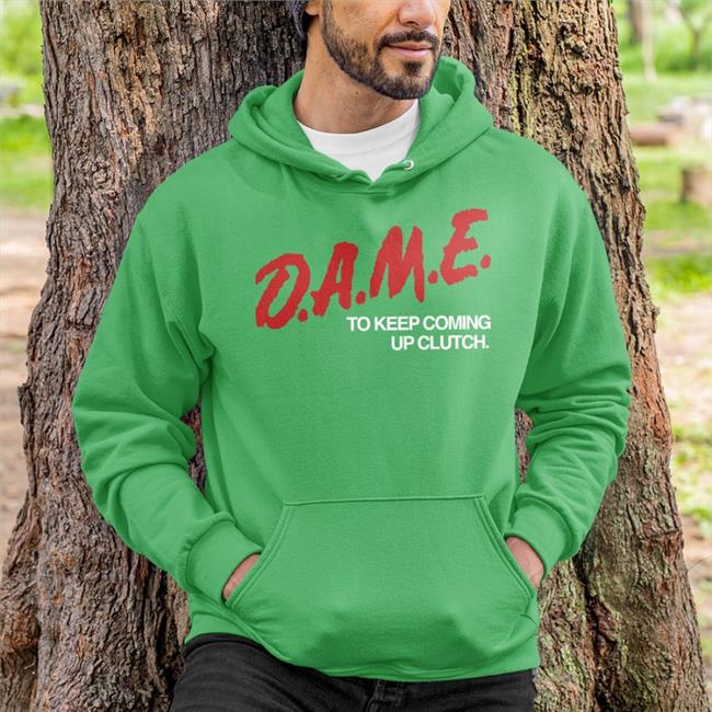 Evanem Merch D.A.M.E. To Keep Coming Up Clutch Tee Shirt Black