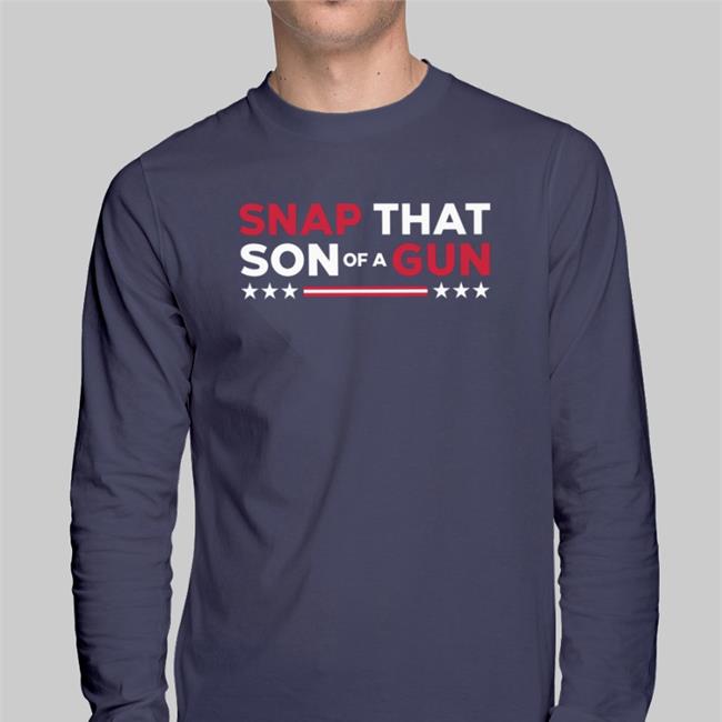 Barstool Sports Store Snap That Son Of A Gun Long Sleeve Tee Shirt Navy