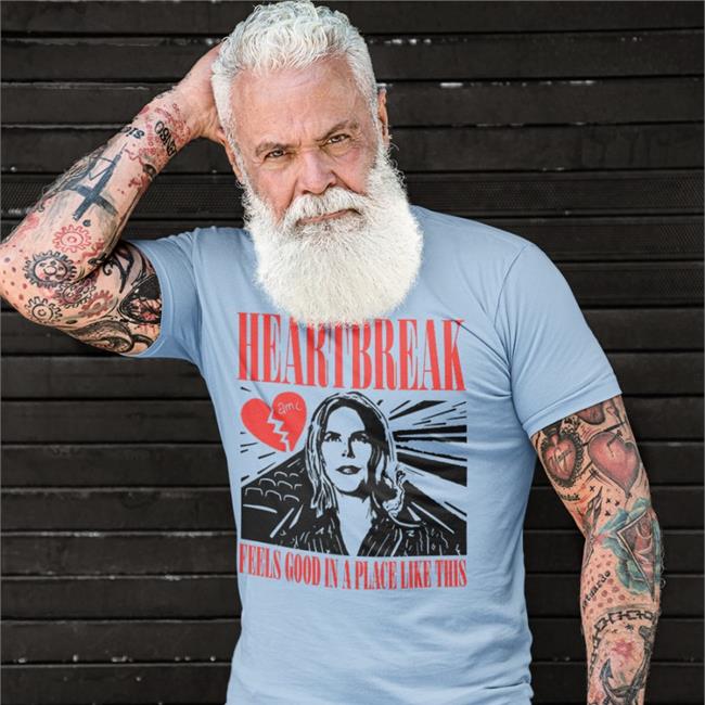 Younis White Heartbreak Feels Good In A Place Like This Shirt