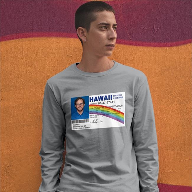 JasonMcCourty Wearing Mc Daniel Hawaii Driver License Tee Shirt