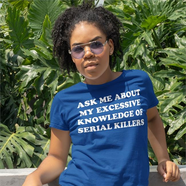 NalaThisIsFine Ask Me About My Excessive Knowledge Of Serial Killers Hoodied Sweatshirt Black