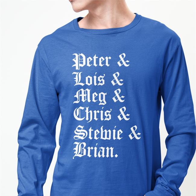 HomelessHater Peter Lois Meg Chris Stemie Brian Tee Shirt Black