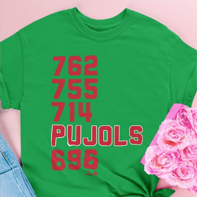 Breaking T Store 765 755 714 Pujols 696 Funny T Shirt Black