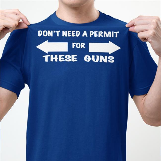 Evan Peters Wearing Don't Need A Permit For These Guns T-Shirt