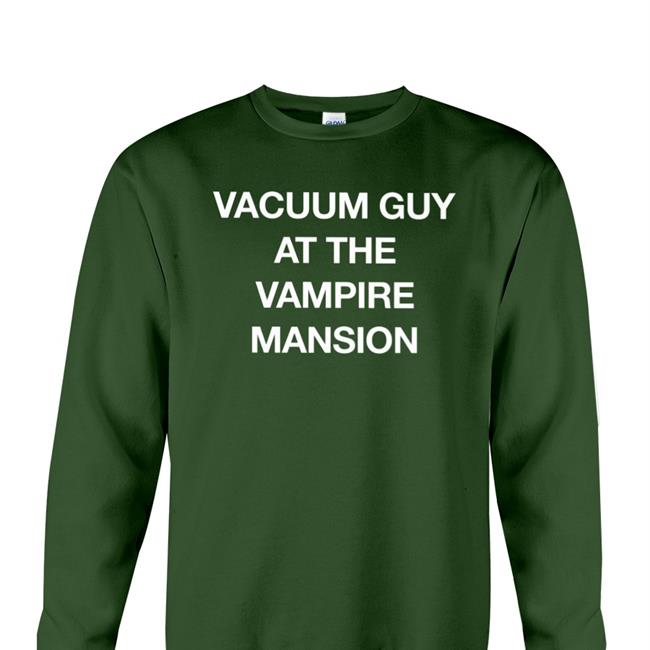 Bigwormer Vacuum Guy At The Vampire Mansion Shirts Black