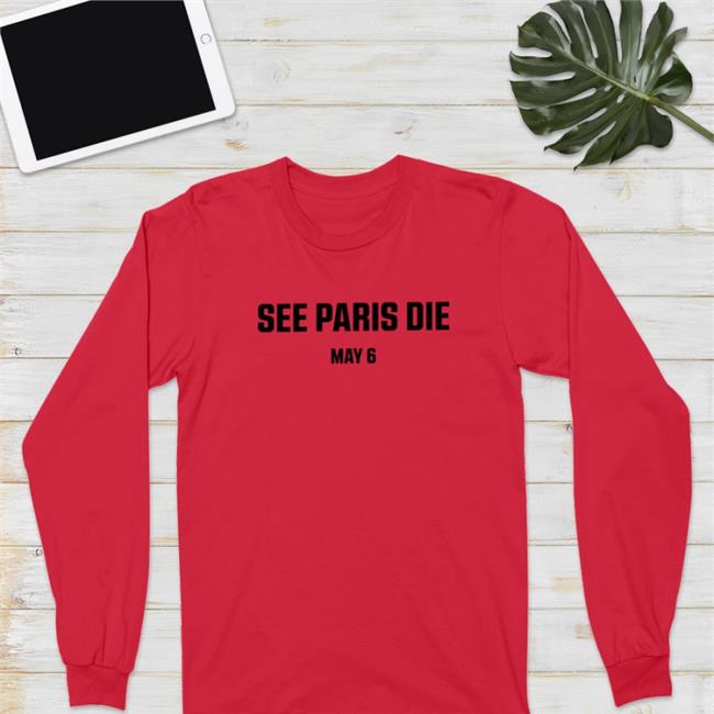 Letterboxd See Paris Die May 6 Hooded Sweatshirt Light Pink