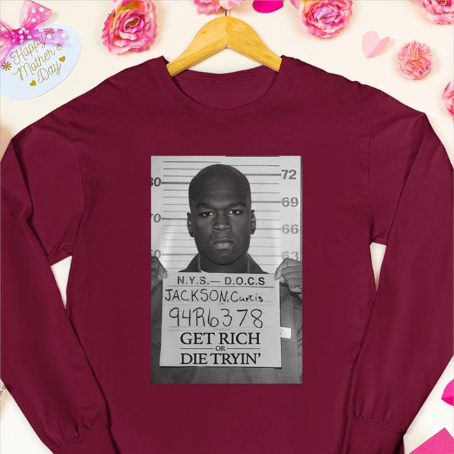Gunitbrands Mug Shot Get Rich Or Die Tryin T Shirt 50Cent Jackson Curtis