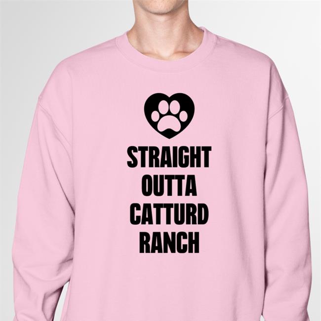 Catturd ™ Straight Outta Catturd Ranch Dog Hooded Sweatshirt Wings And Pirate Going Great At New Home