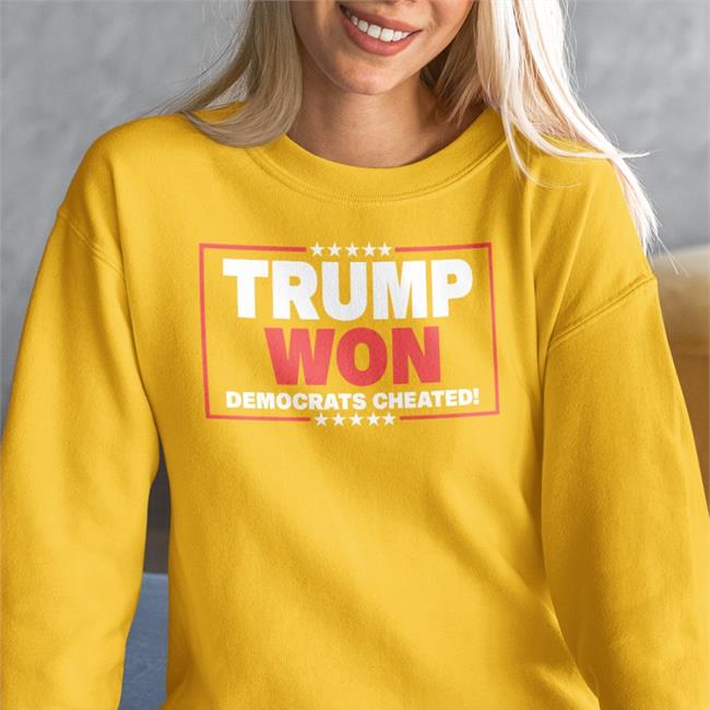 Trump Won Democrats Cheated Blue Hoodie Sweatshirt Il Donaldo Trumpo