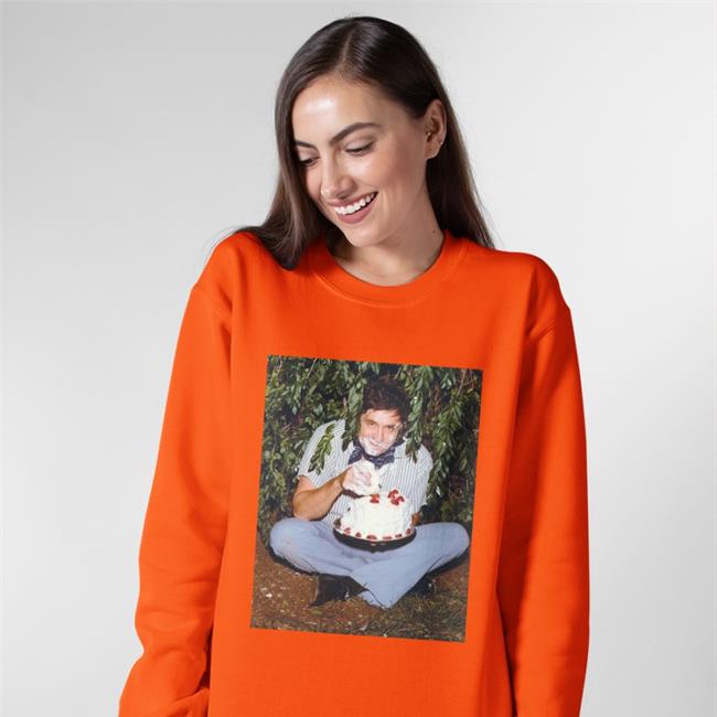 Johnny Cash Eating Cake Tee Shirts White