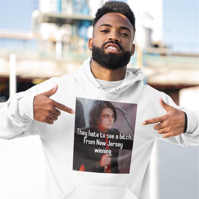 Jstamannotahero They Hate To See A Bitch From New Jersey Winning Hoodie White