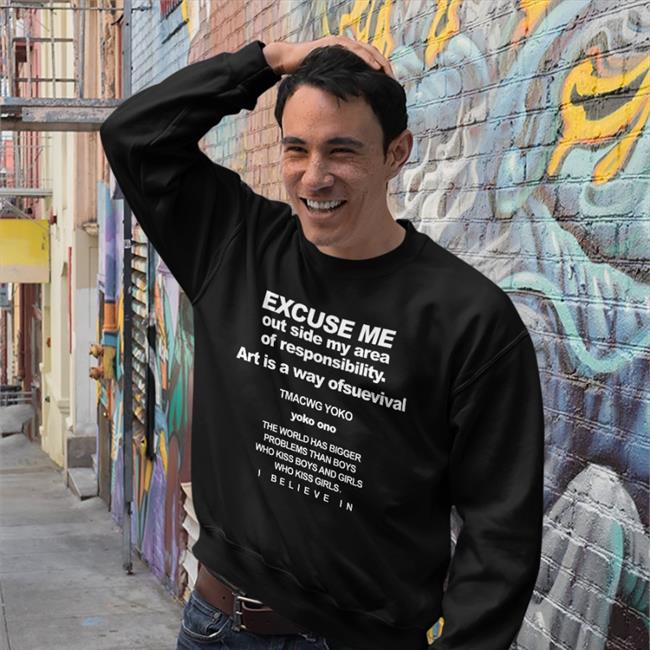 Poorly Translated Shirts Excuse Me Outsize My Area Of Responsibility Sweatshirt Black