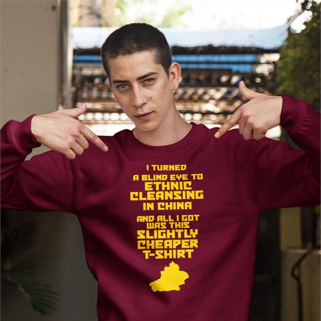 I Turned A Blind Eye To Ethnic Cleansing In China Shirt Red Jessefigueroamk