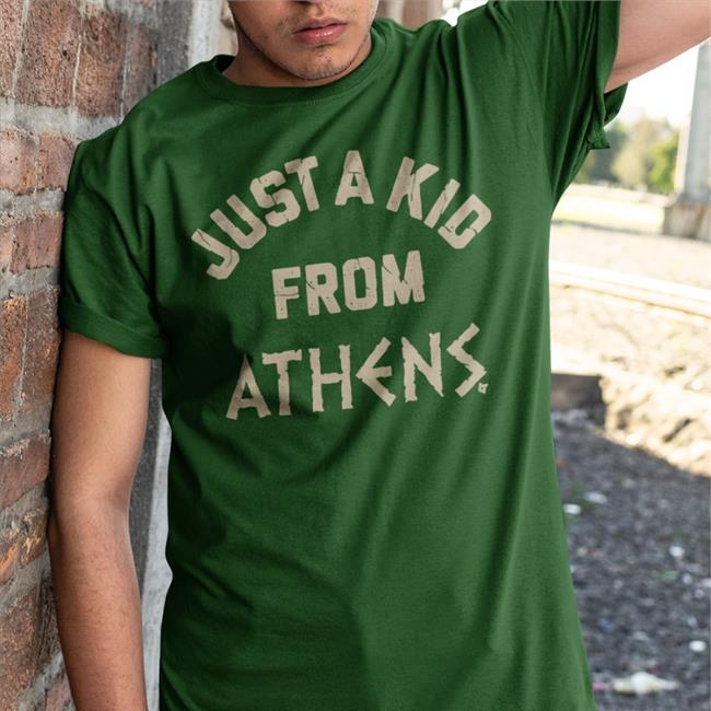 Milwaukee Bucks Just A Kid From Athens T Shirts Breakingt Store Behind The Buck Pass
