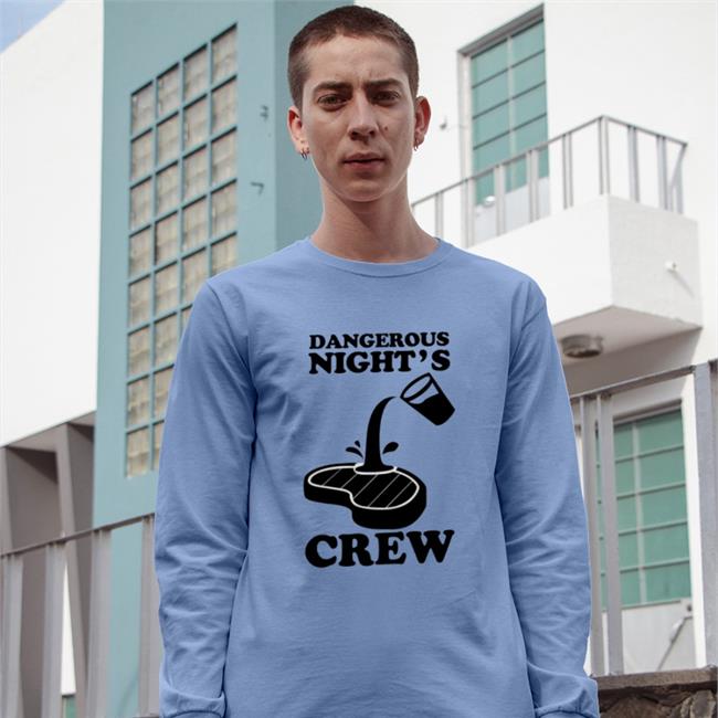 Dangerous Night's Crew Long Sleeve Tee Shirt Grey