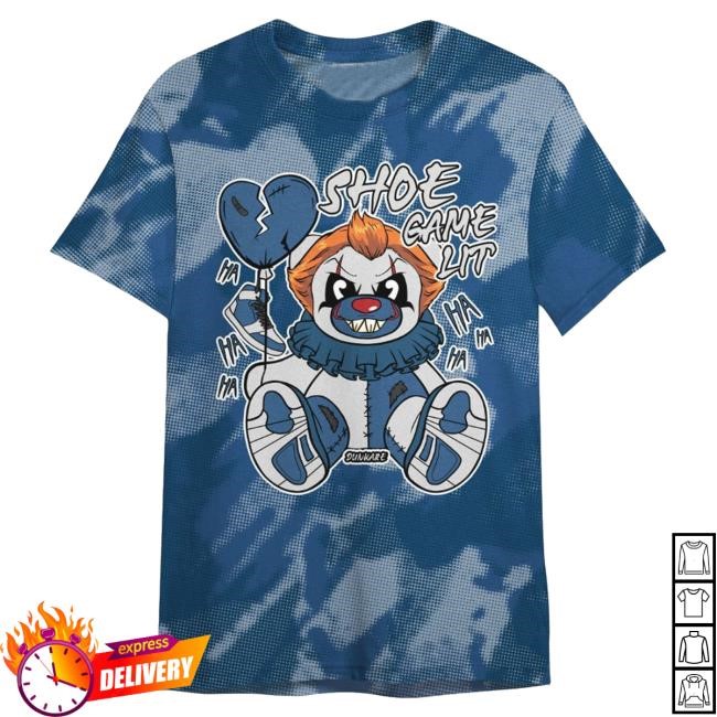 Dunkare Merch High Og Midnight Navy 1S Shoe Game Bear Abstract Halftone All Over Print Hoodie