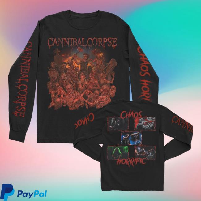 Official Cannibal Corpse Merch Store Chaos Horrific Cover L/S T Shirt Black CannibalCorpse