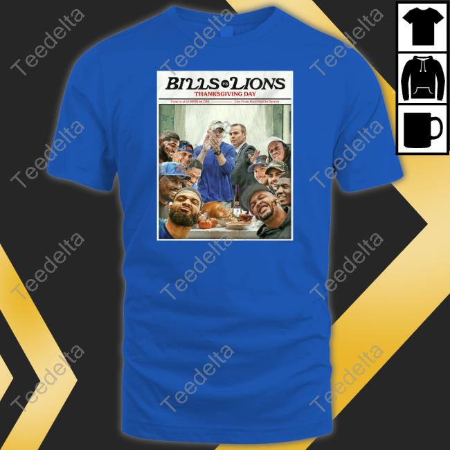 Buffalo Bills Bills Vs Lions Thanksgiving Day Tee Shirts Barefootwine