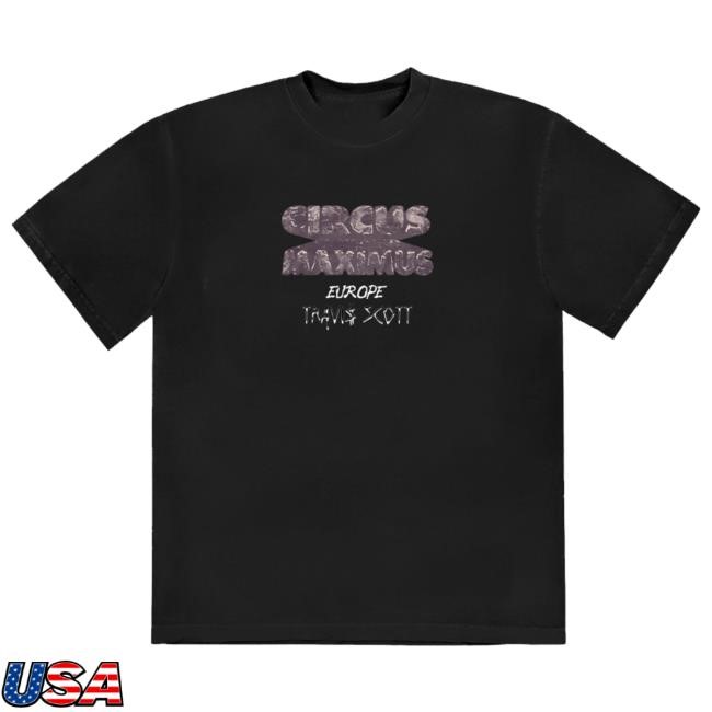 Travis Scott Merch Tour Europe Black Shirt