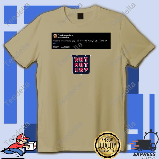 Blueshirtsbreakaway Merch Kreider Yup Tweet Why Not Us Long Sleeve T Shirt