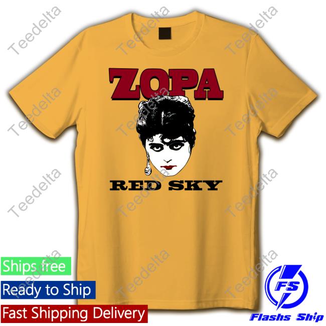 David Chase Wearing Zopa Red Sky Hooded Sweatshirt