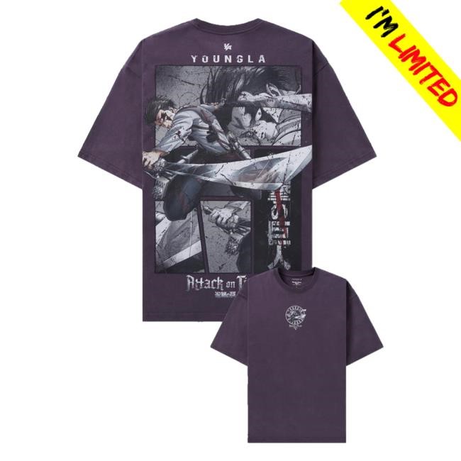 Aot X Youngla Merch Hero Levi Crewneck Sweatshirt