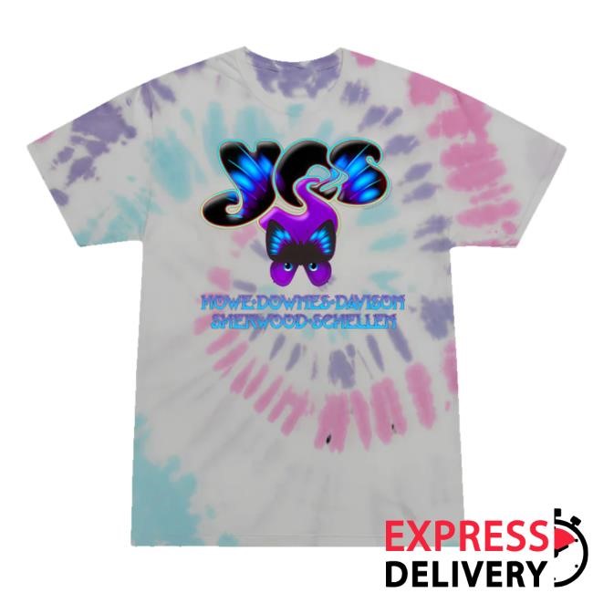 Yes Official Store Monarch 2024 Tour Tie-Dye Long Sleeve T Shirt