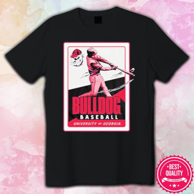 Official University Of Georgia Baseball Card Pocket Shirt