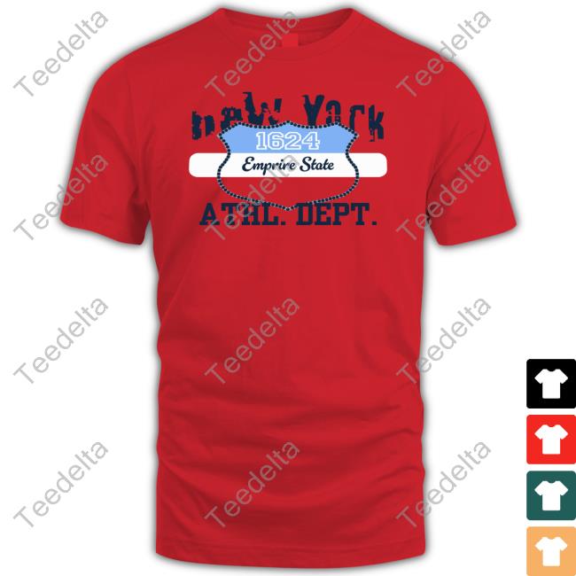Amp Kai Wearing New York 1624 Empire State Athl Dept Tee Shirt