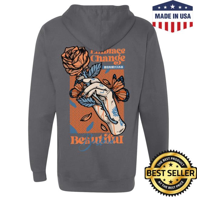 Official Philip Defranco Merch Store Beautiful Bastard Always Embrace Change - Hoody Charcoal Beautifulbastard Philipdefranco Shop