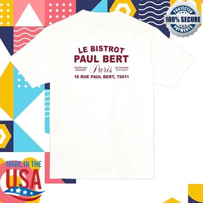 Bistrot Paul Bert Merch Shop Store Signature White T Shirt