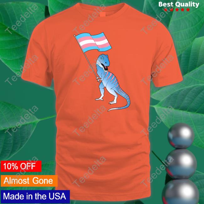 Transgender Dinosaur Trans Pride Lgbt Pride Flag Long Sleeve T Shirt