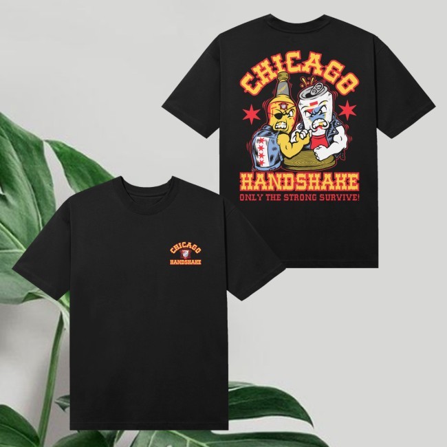 Trending Old Style Beer Merch Chicago Handshake Long Sleeve Shirt