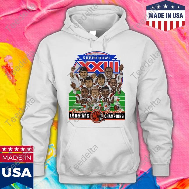 Kay Adams Vintage Cincinnati Bengals Super Bowl XXIII 1988 Hoodie